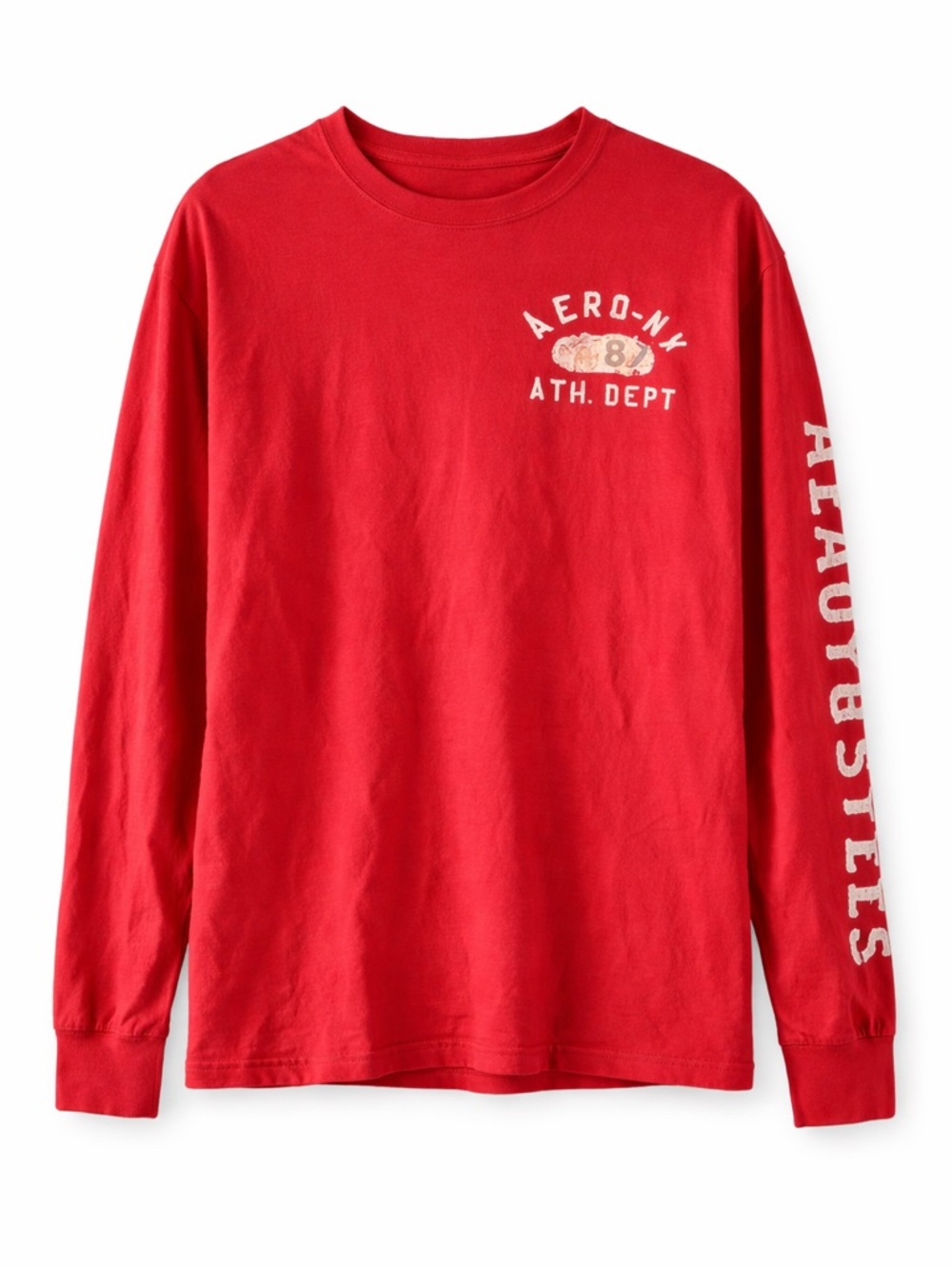 Aeropostale Red Long Sleeve Graphic Tee Men’s XL Casual Streetwear Logo Shirt